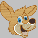 Happy Dog Embroidered Patch